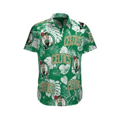 Boston Celtics Hawaiian Shirt Tropical Leaves Gift For Basketball Lovers Boston Celtics Hawaiian Shirt Tropical Leaves Gift For Basketball Lovers