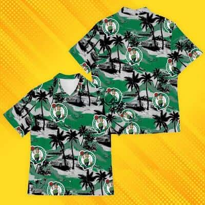Boston Celtics Hawaiian Shirt Island Pattern Gift For Beach Lovers Boston Celtics Hawaiian Shirt Island Pattern Gift For Beach Lovers
