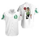 White Boston Celtics Hawaiian Shirt Gift For Basketball Fans White Boston Celtics Hawaiian Shirt Gift For Basketball Fans