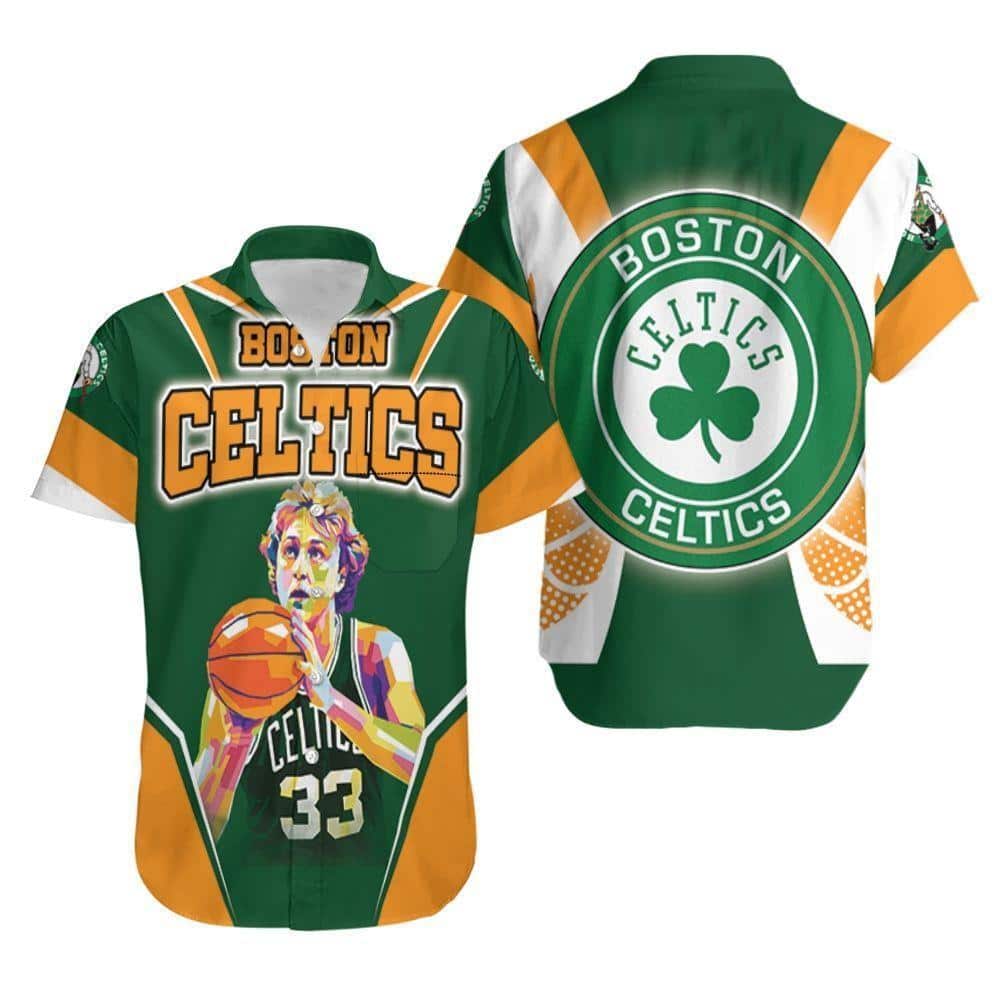 Larry Bird 33 Boston Celtics Hawaiian Shirt Gift For Basketball Fans