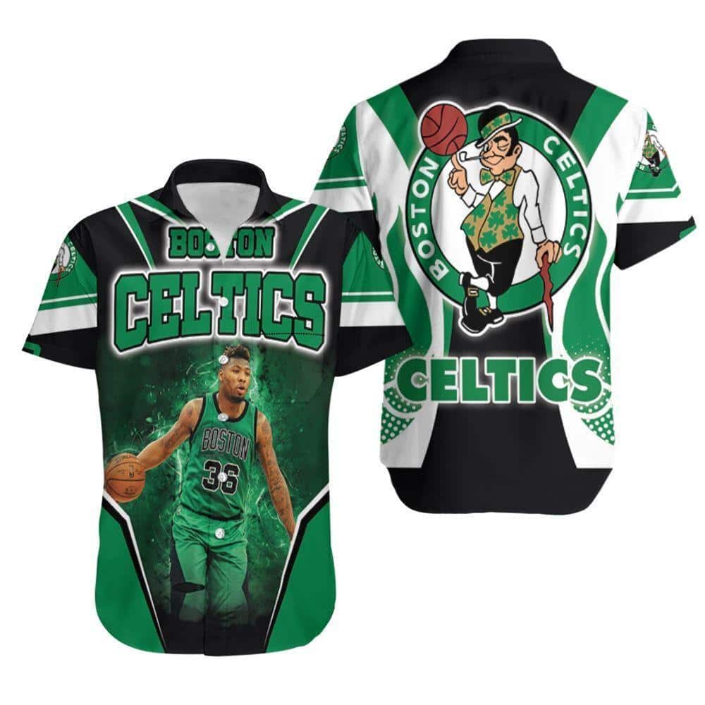 Marcus Smart 36 Boston Celtics Hawaiian Shirt Gift For Basketball Lovers