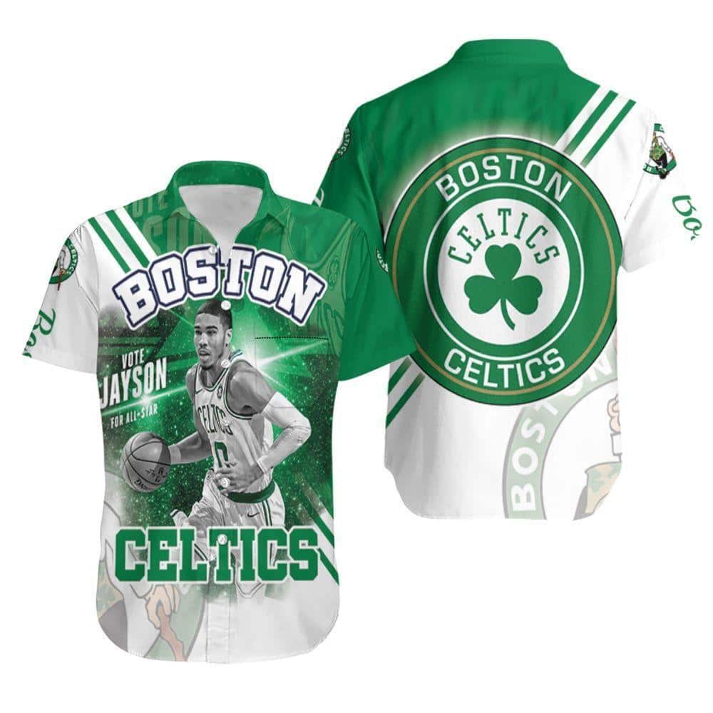 Boston Celtics Hawaiian Shirt Jayson Tatum Gift For Basketball Players
