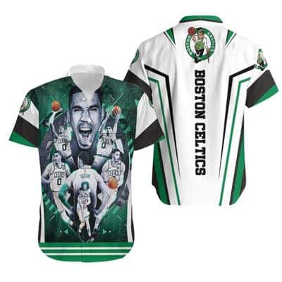 NBA Boston Celtics Hawaiian Shirt Jayson Tatum Fans Gift NBA Boston Celtics Hawaiian Shirt Jayson Tatum Fans Gift