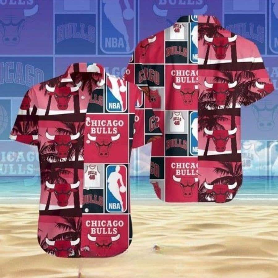 Chicago Bulls Hawaiian Shirt Palm Tree Best Basketball Gift
