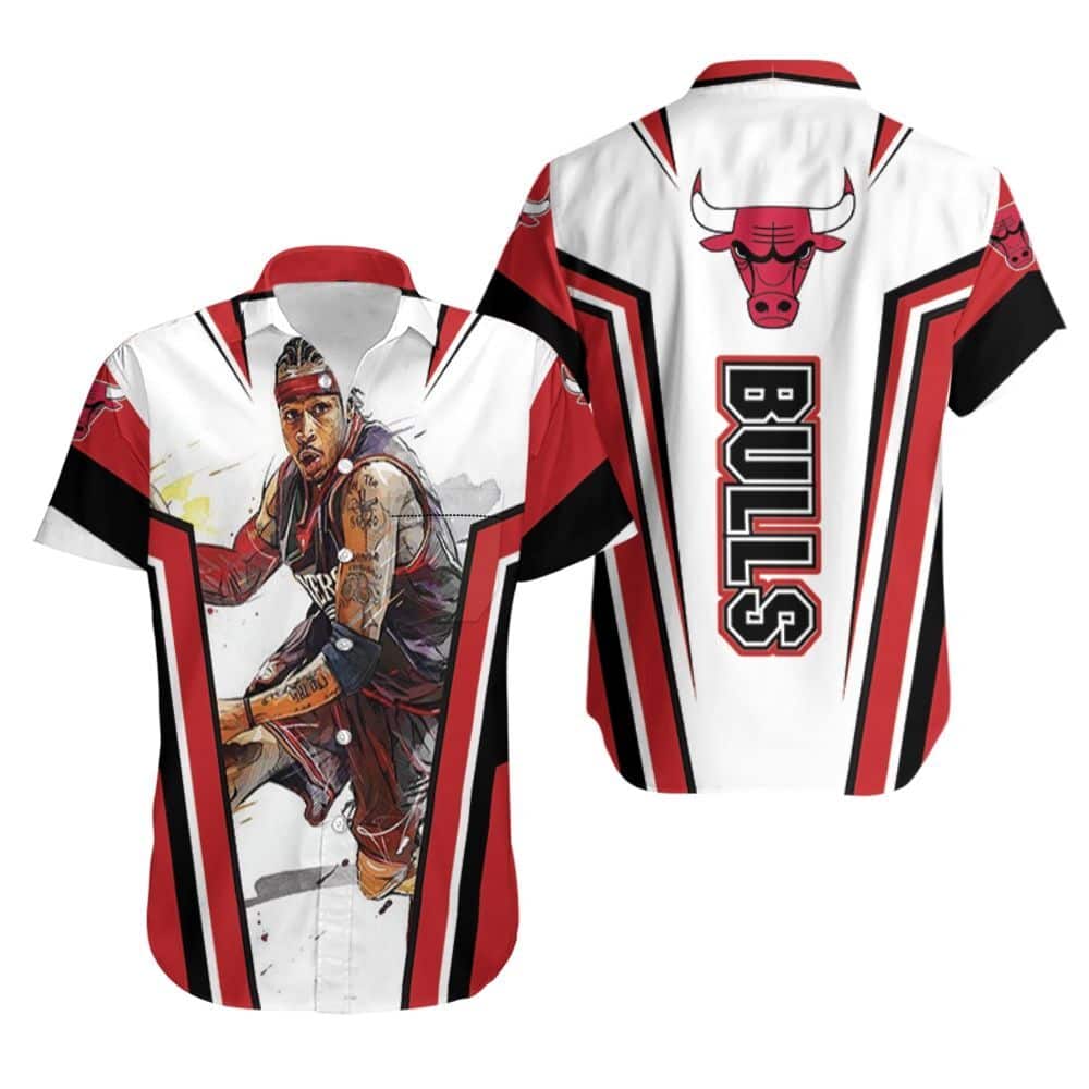 Allen Iverson Chicago Bulls Hawaiian Shirt Gift For NBA Fans