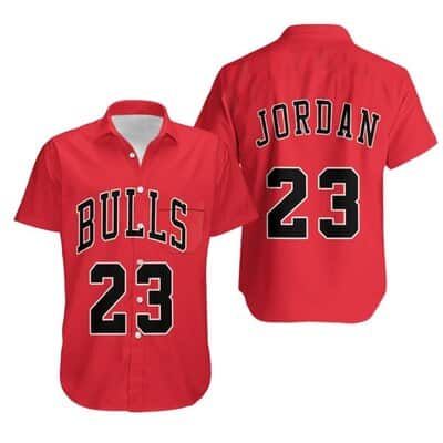 Red Chicago Bulls Hawaiian Shirt Michael Jordan Gift Red Chicago Bulls Hawaiian Shirt Michael Jordan Gift