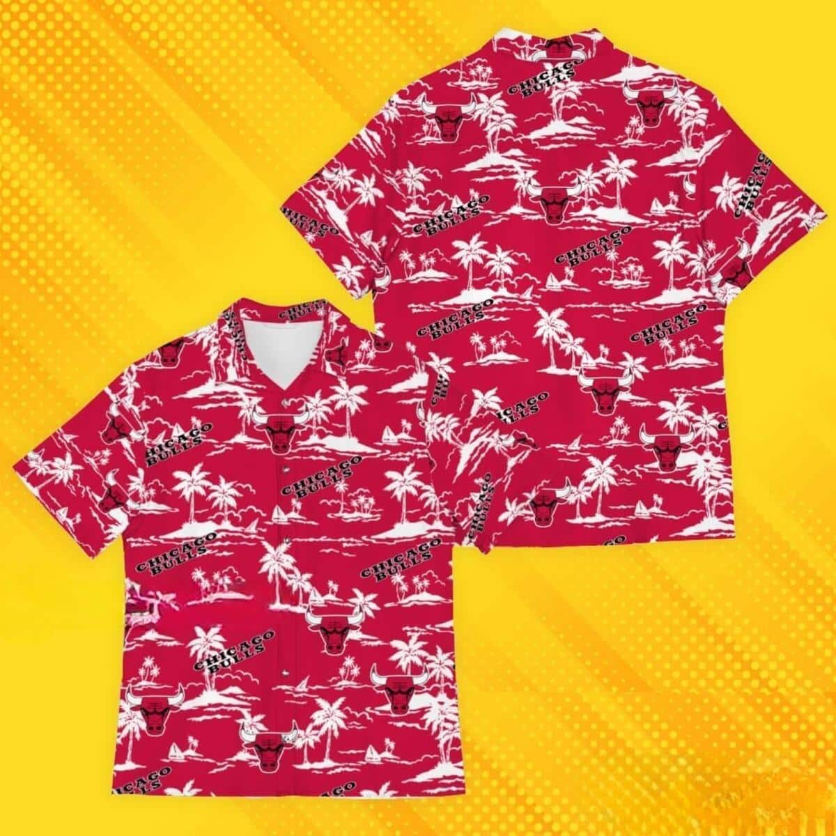 Chicago Bulls Hawaiian Shirt Island Pattern