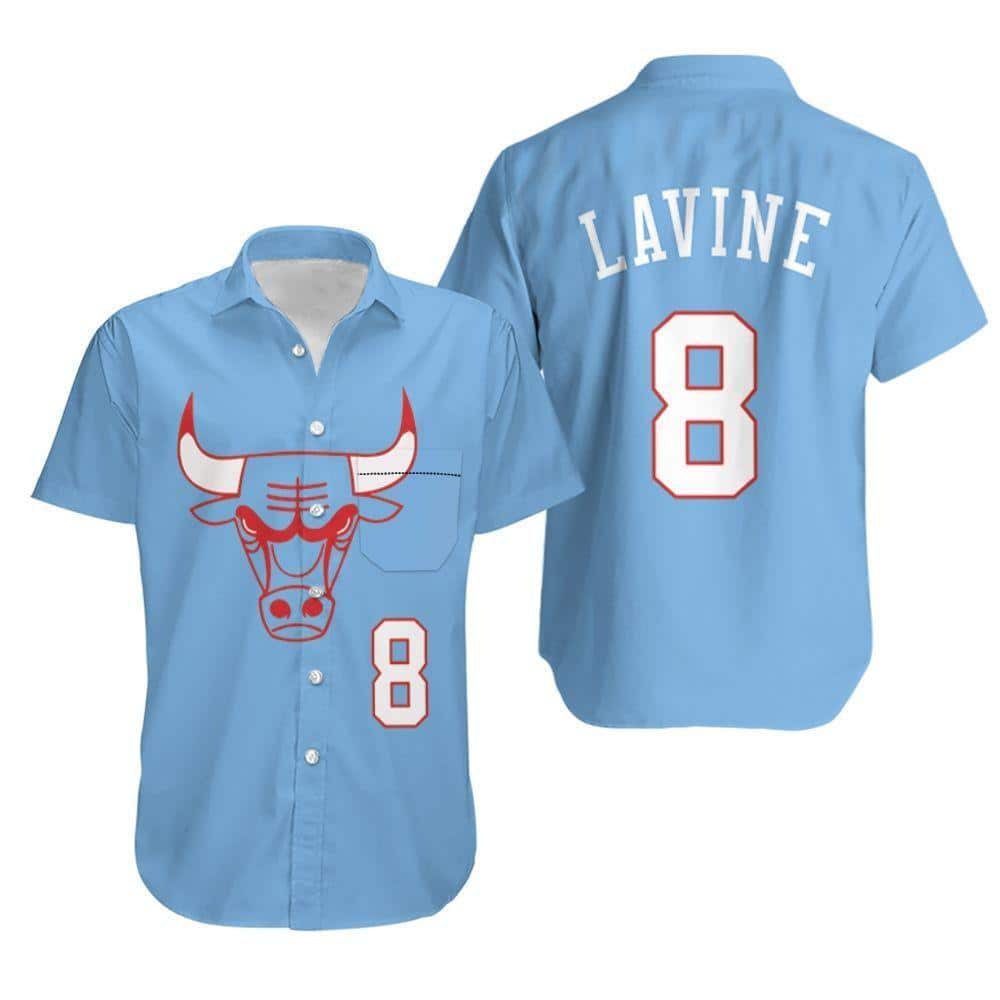 Basic Zach Lavine 8 Chicago Bulls Hawaiian Shirt Best Basketball Gift