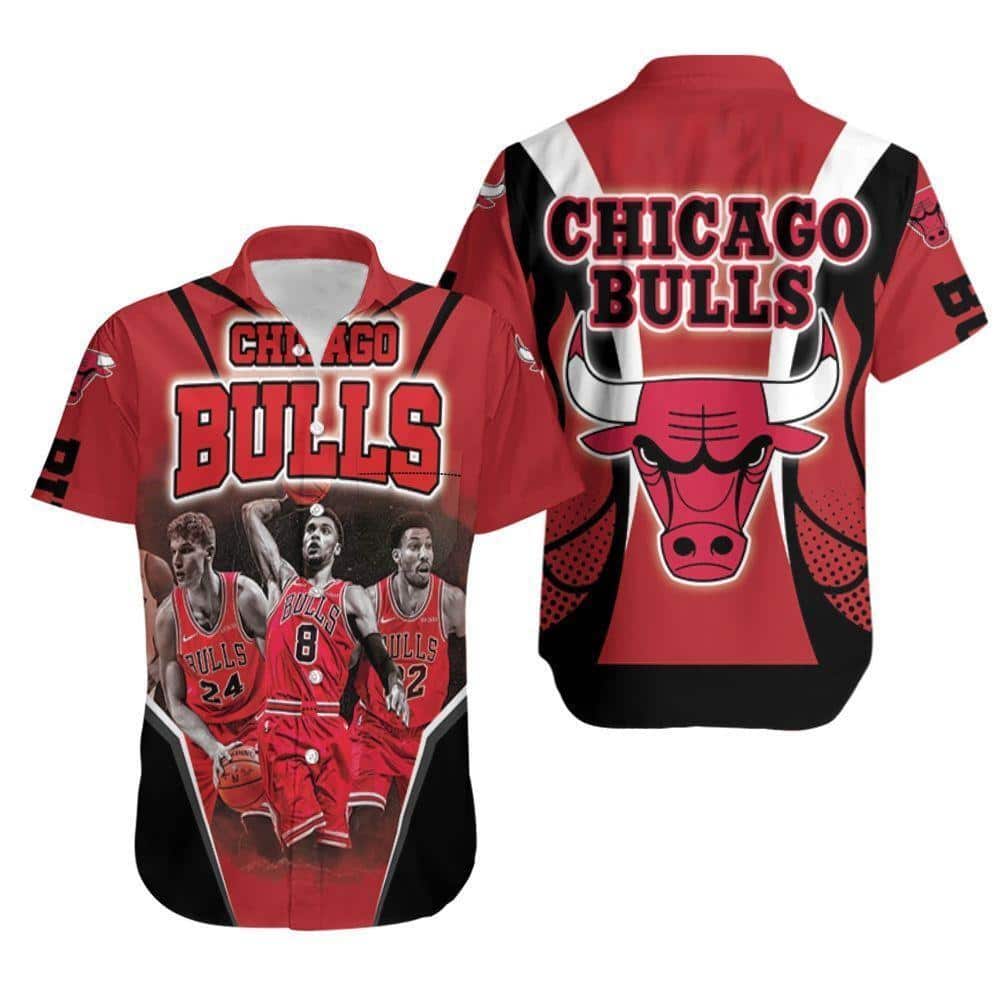 Chicago Bulls Hawaiian Shirt 24 Markkanen 8 Lavine 22 Potter Jr