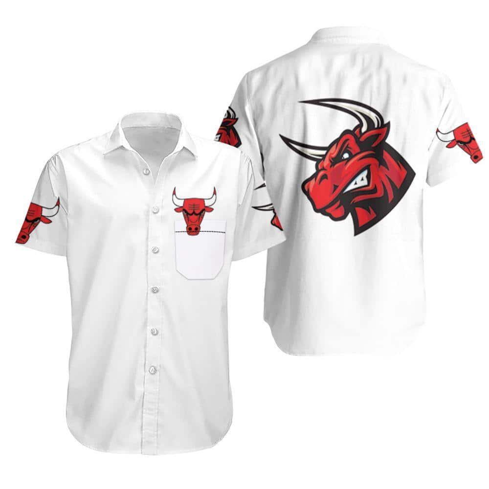 White Chicago Bulls Hawaiian Shirt Best Basketball Gift