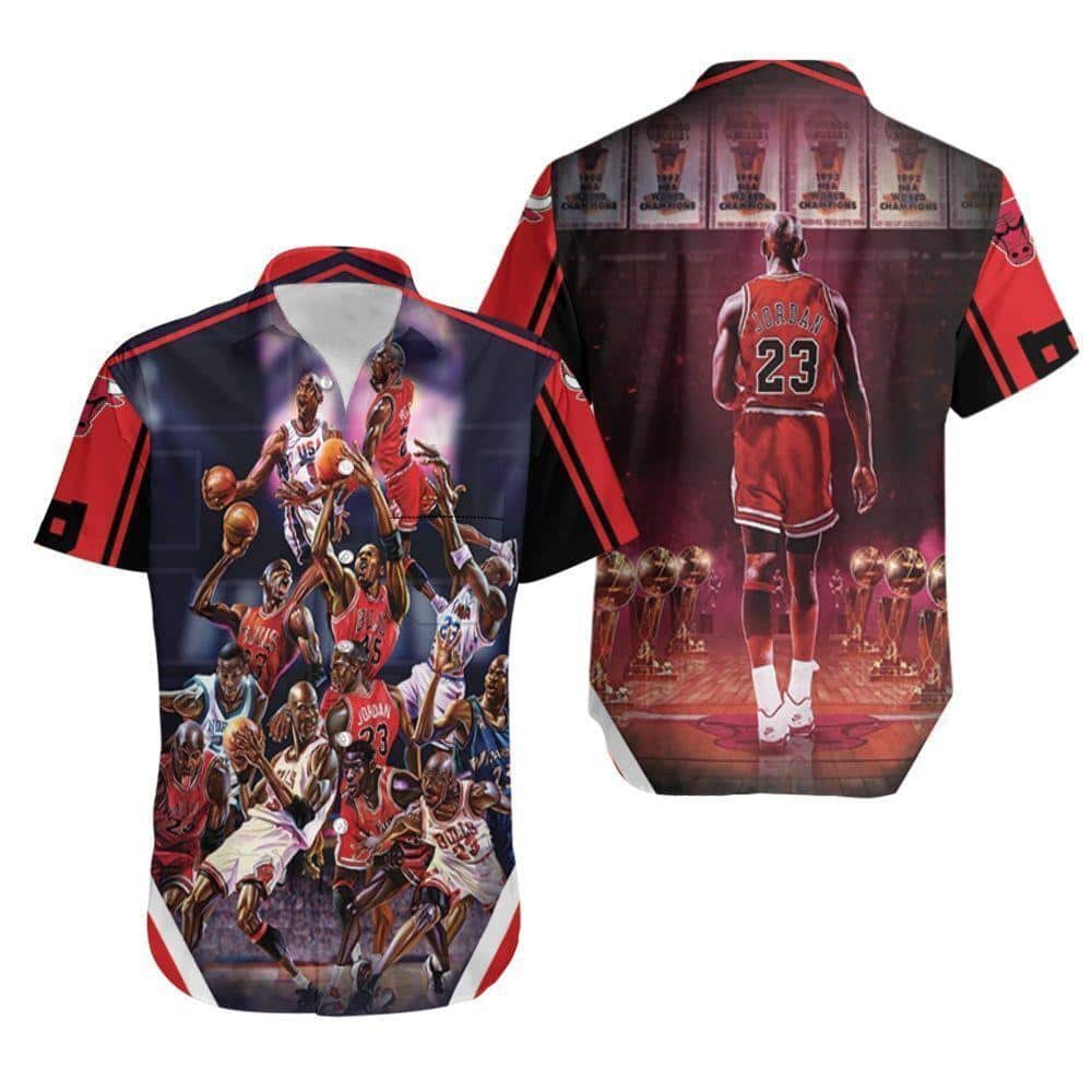 Chicago Bulls Hawaiian Shirt Michael Jordan 23 Gift