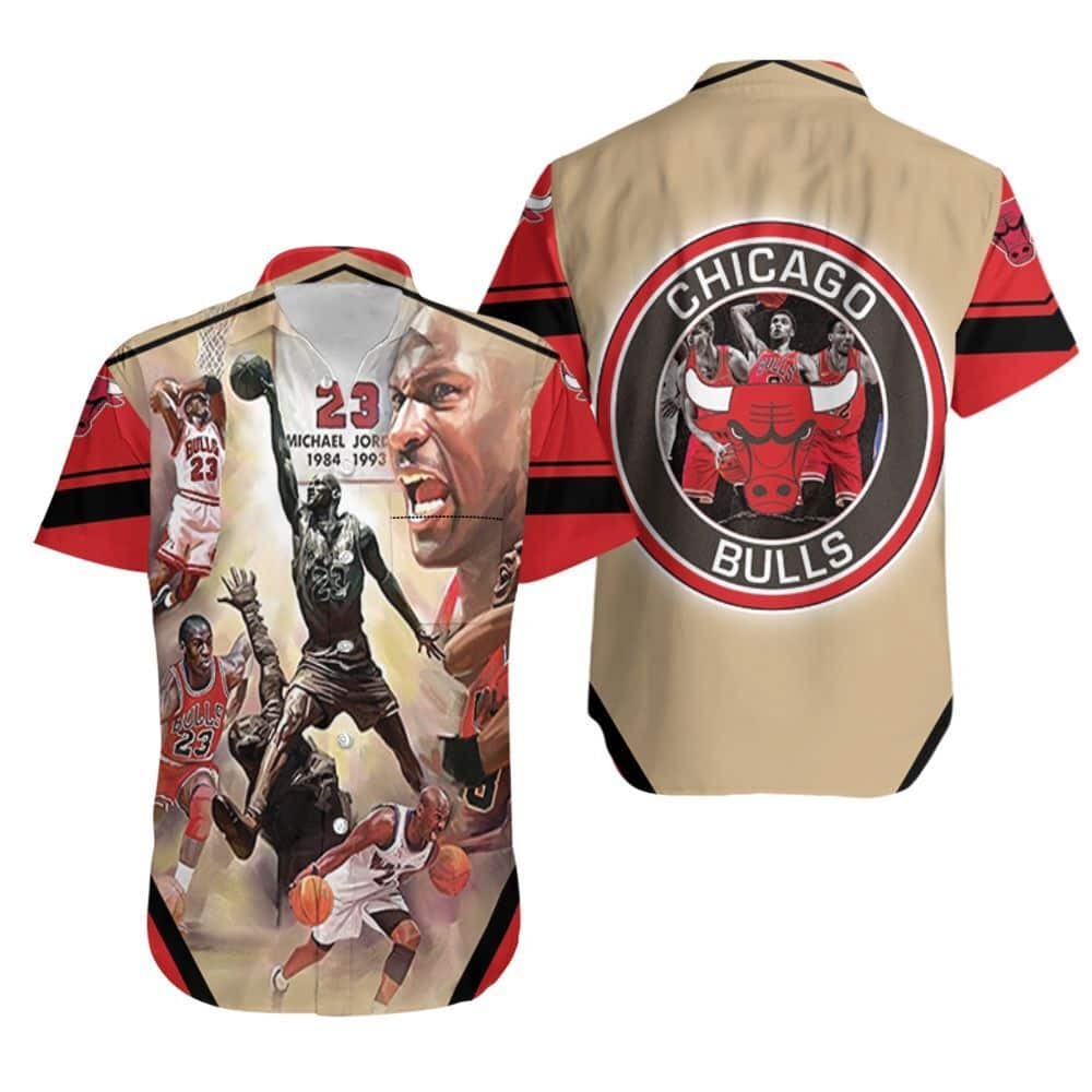 Michael Jordan 23 1984-1993 Chicago Bulls Hawaiian Shirt Gift For NBA Fans