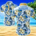 Golden State Warriors Hawaiian Shirt Tropical Flora Beach Vacation Gift Golden State Warriors Hawaiian Shirt Tropical Flora Beach Vacation Gift