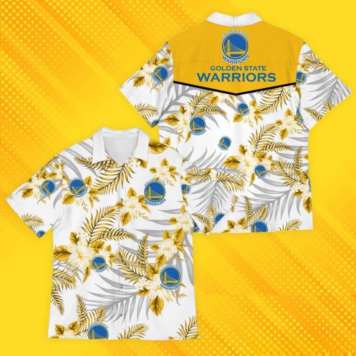 Golden State Warriors Hawaiian Shirt Tropical Patterns Basketball Gift For Beach Vacation