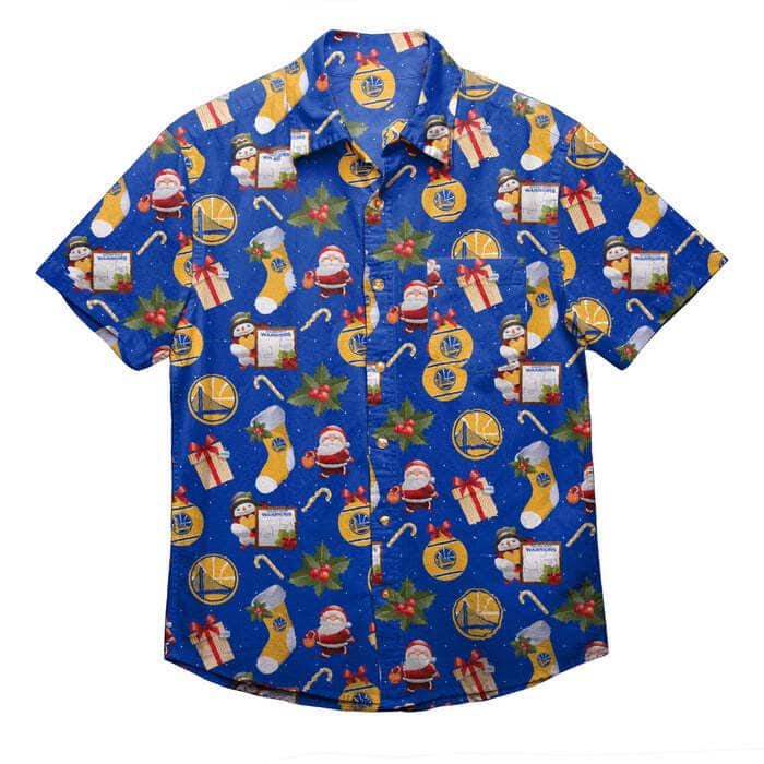 Cool Golden State Warriors Hawaiian Shirt Christmas Gift For Basketball Lovers