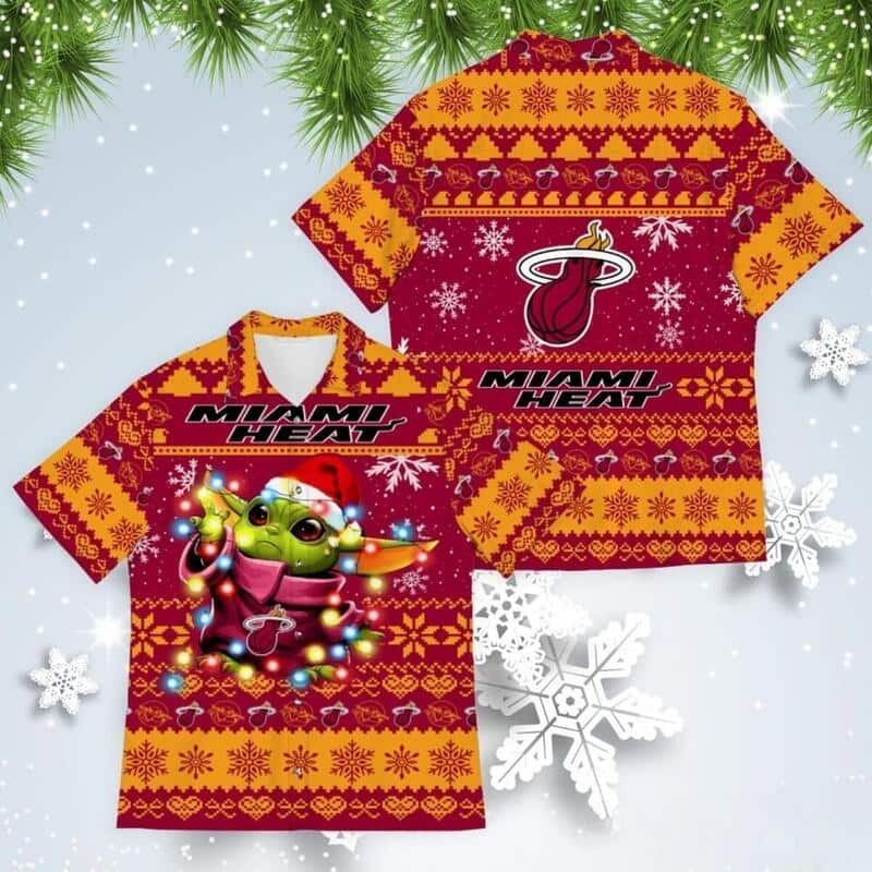 Baby Yoda Star Wars Miami Heat Hawaiian Shirt Baby Yoda Star Wars Miami Heat Hawaiian Shirt