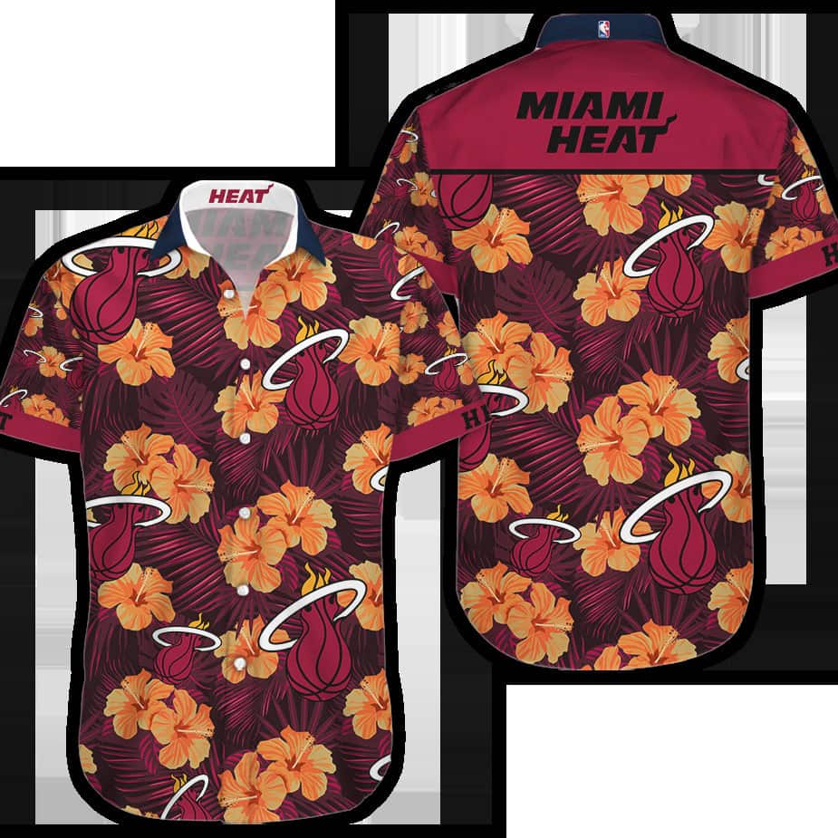Miami Heat Hawaiian Shirt Hibiscus Flower Gift For Beach Lovers