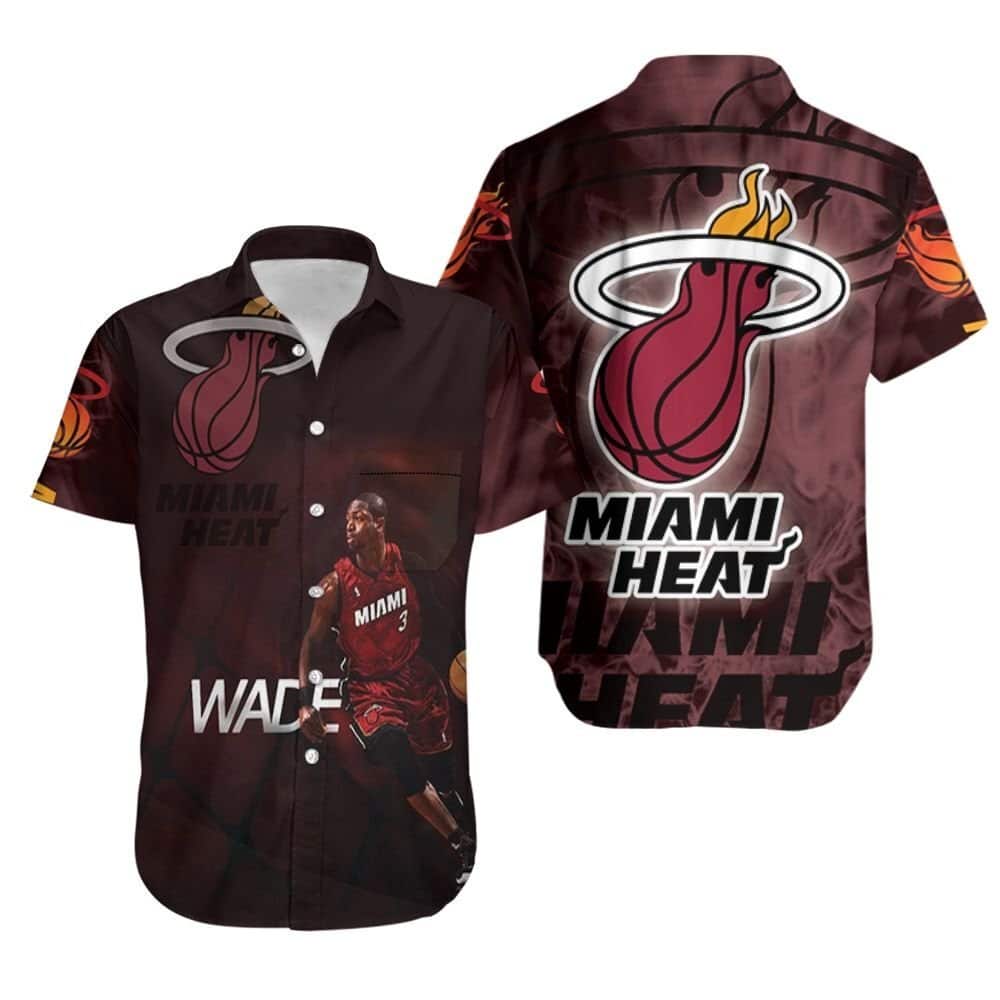 Dwyane Wade 3 Miami Heat NBA Hawaiian Shirt