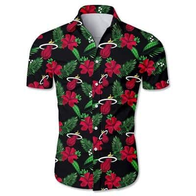 Miami Heat Hawaiian Shirt Tropical Flora Beach Lovers Gift Miami Heat Hawaiian Shirt Tropical Flora Beach Lovers Gift