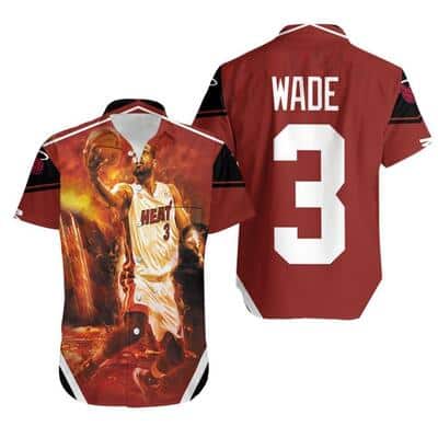 Dwyane Wade 3 Miami Heat Hawaiian Shirt Gift For Basketball Players Dwyane Wade 3 Miami Heat Hawaiian Shirt Gift For Basketball Players
