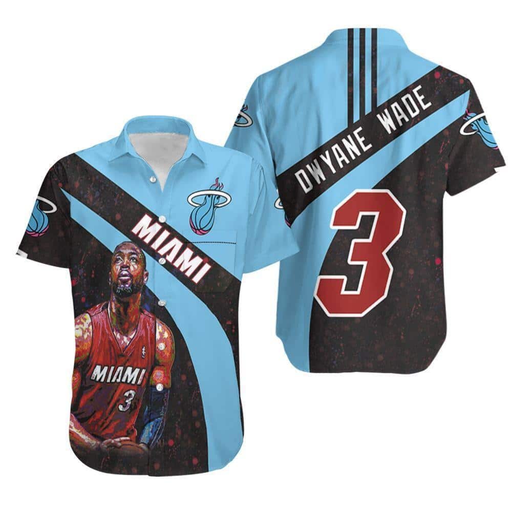 Dwyane Wade 3 Miami Heat Hawaiian Shirt Best Gift For Basketball Lovers