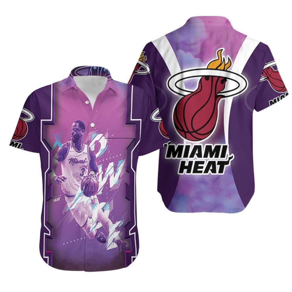 Dwyane Wade 3 Miami Heat Hawaiian Shirt Legend Vice Art