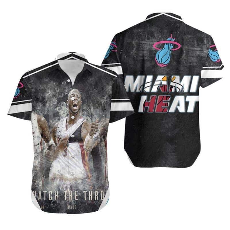Miami Heat Hawaiian Shirt Watch The Throne Dwyane Wade Miami Heat Hawaiian Shirt Watch The Throne Dwyane Wade