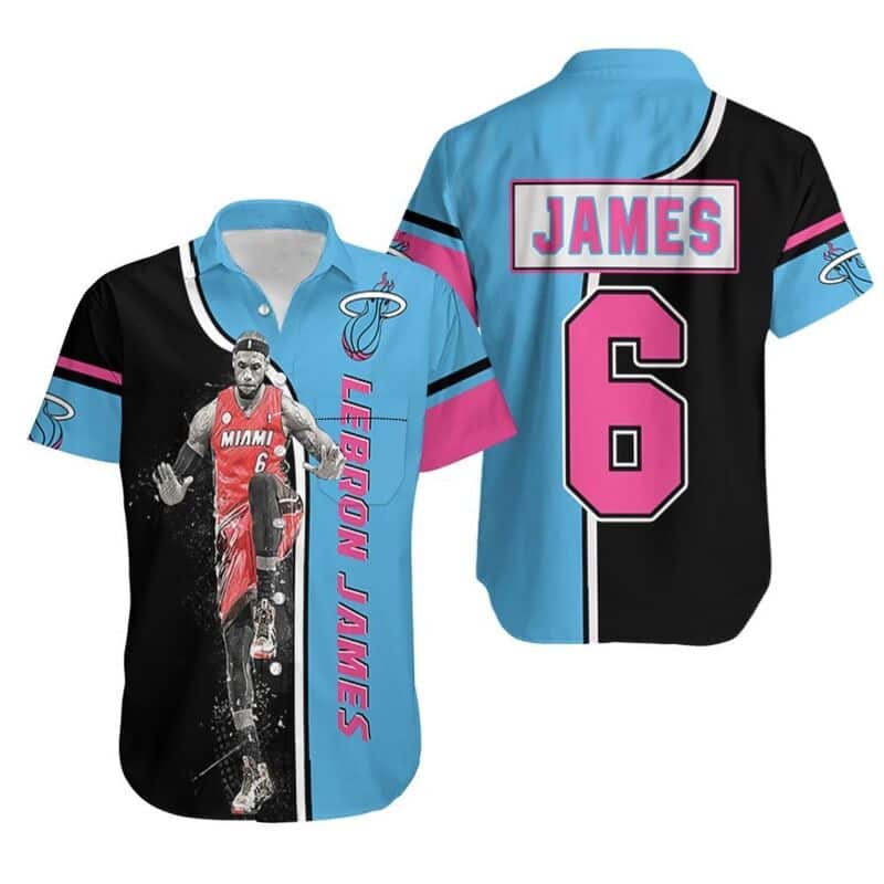 Lebron James 6 Miami Heat Hawaiian Shirt Lebron James 6 Miami Heat Hawaiian Shirt