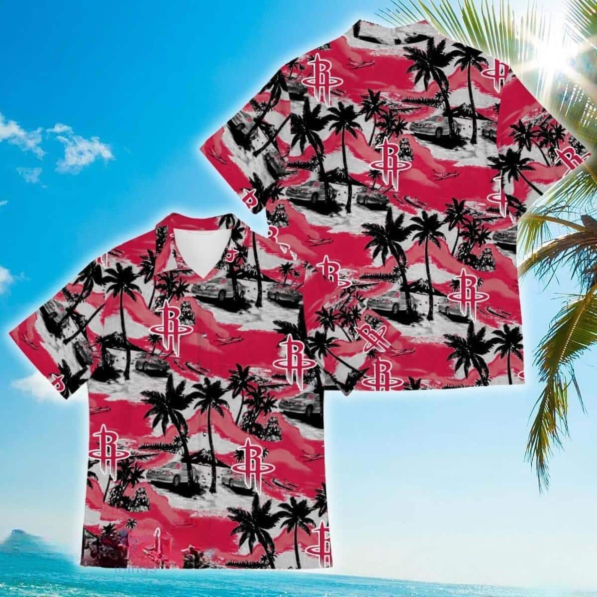 Summer Vibes Houston Rockets Hawaiian Shirt Vintage Tropical Coconut