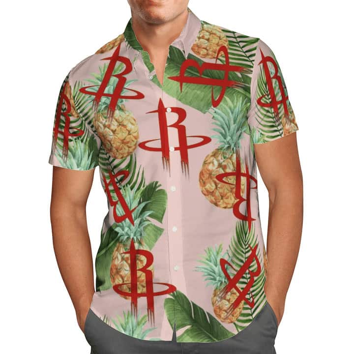 Houston Rockets Hawaiian Shirt Pineapple Pattern Gift For Beach Lovers