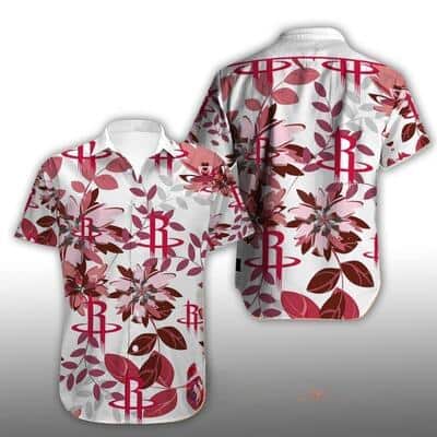 White Aloha Houston Rockets Hawaiian Shirt Best Beach Gift White Aloha Houston Rockets Hawaiian Shirt Best Beach Gift