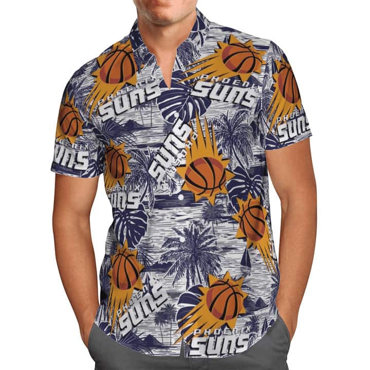 Vintage Phoenix Suns Hawaiian Shirt Gift For NBA Fans