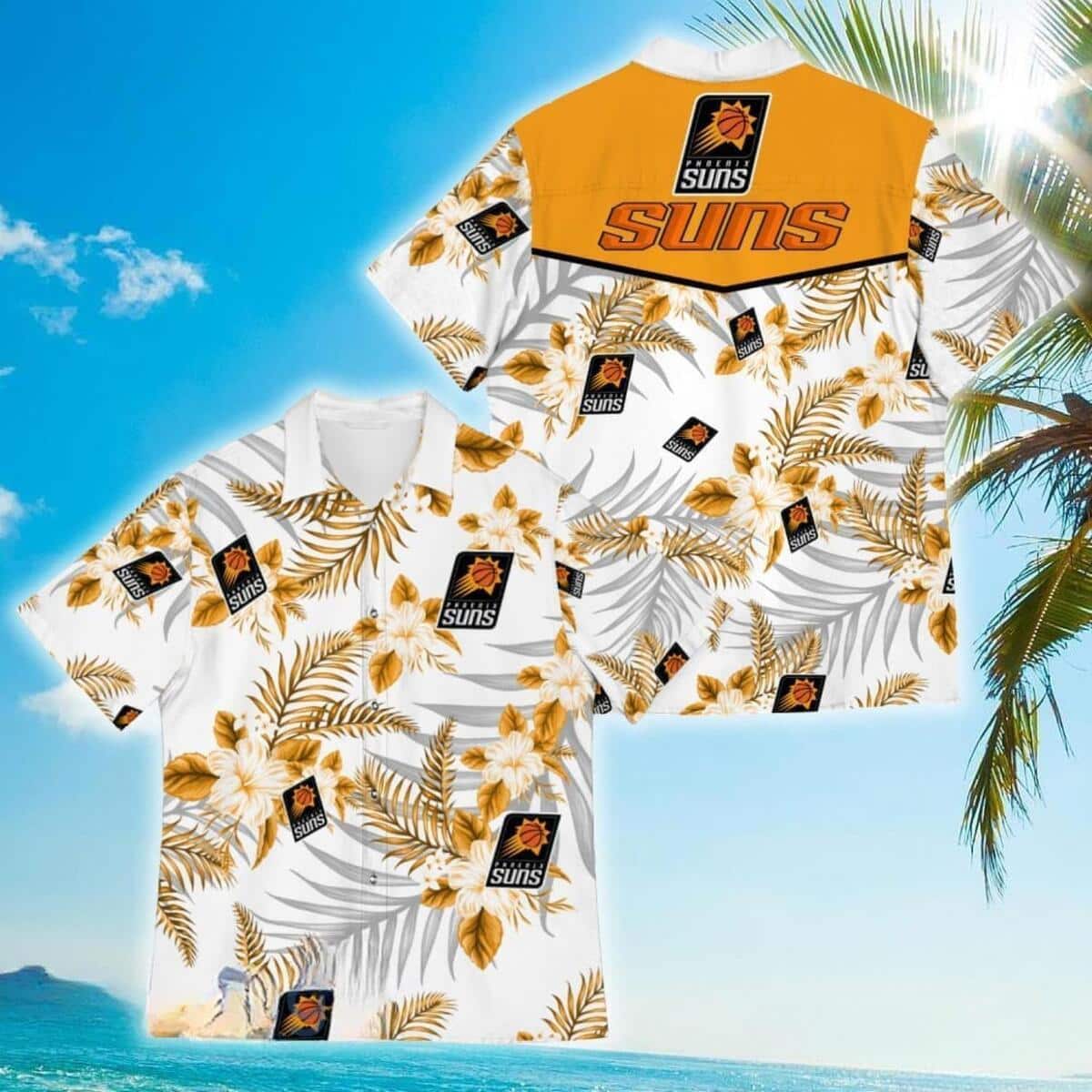 Phoenix Suns Hawaiian Shirt Flower Pattern Beach Vacation Gift