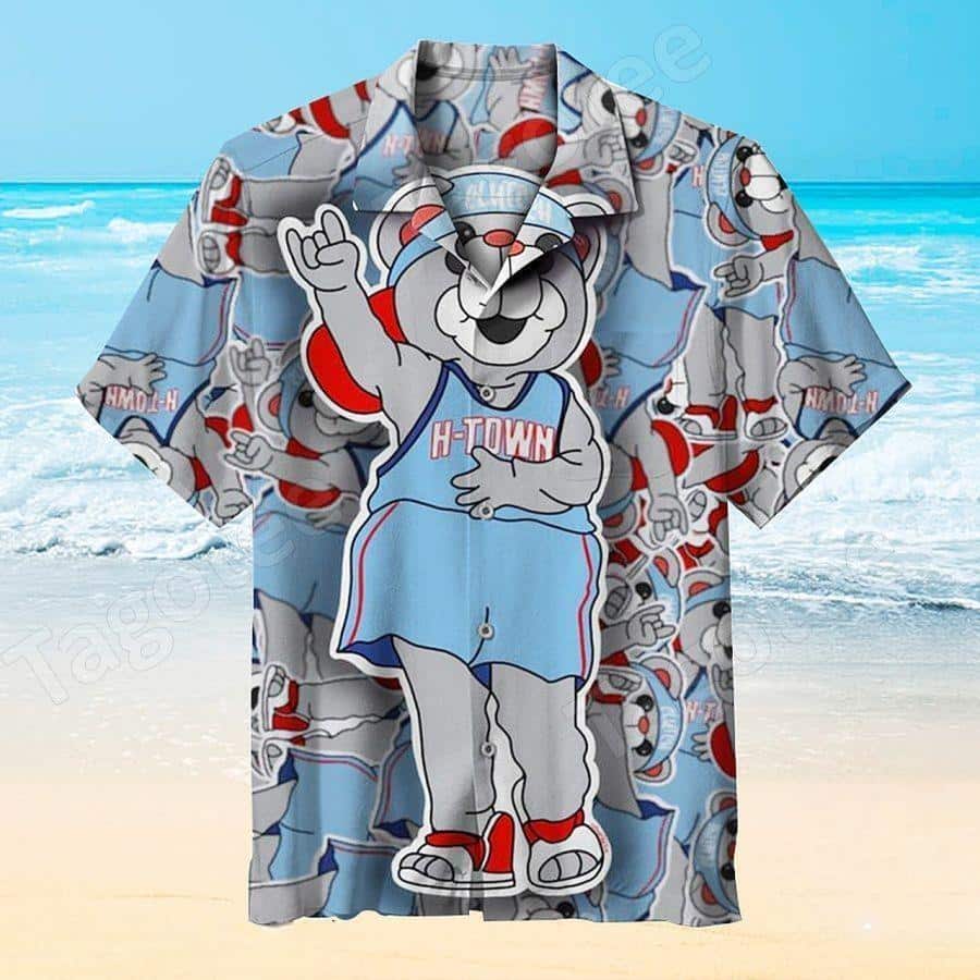 Cute Clutch Mascot Houston Rockets Hawaiian Shirt For Summer Lovers