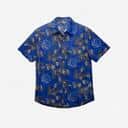 Blue Aloha Golden State Warriors Pinecone Hawaiian Shirt