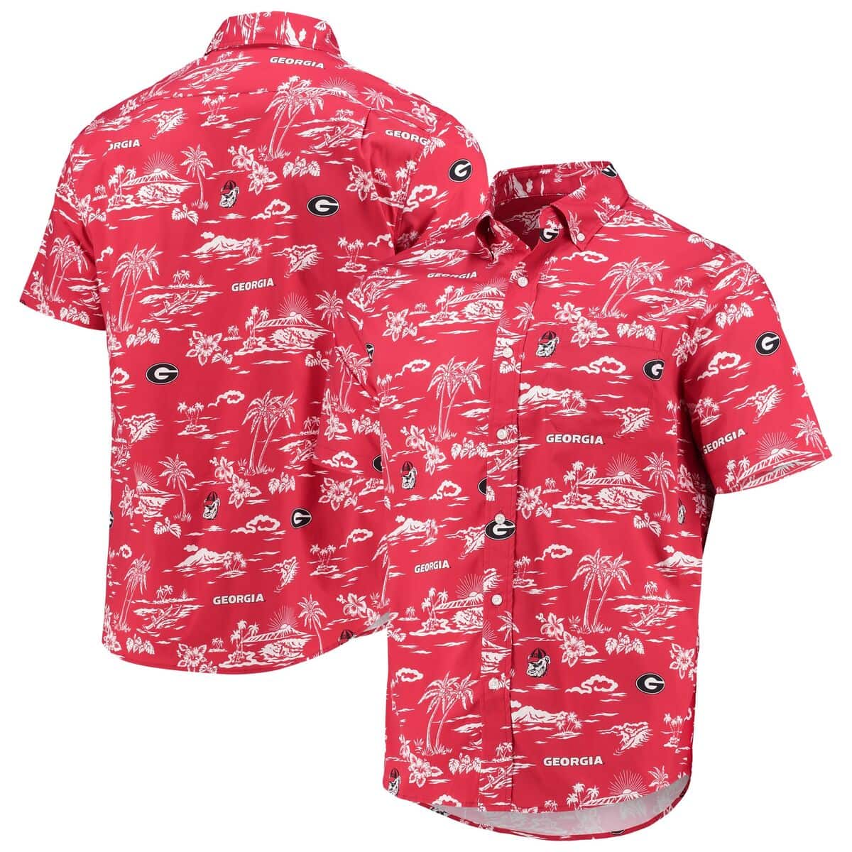 Georgia Bulldogs UGA Hawaiian Shirt Island Pattern For Summer Lovers