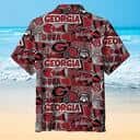 Georgia Bulldogs UGA Hawaiian Shirt Beach Gift For Football Coach