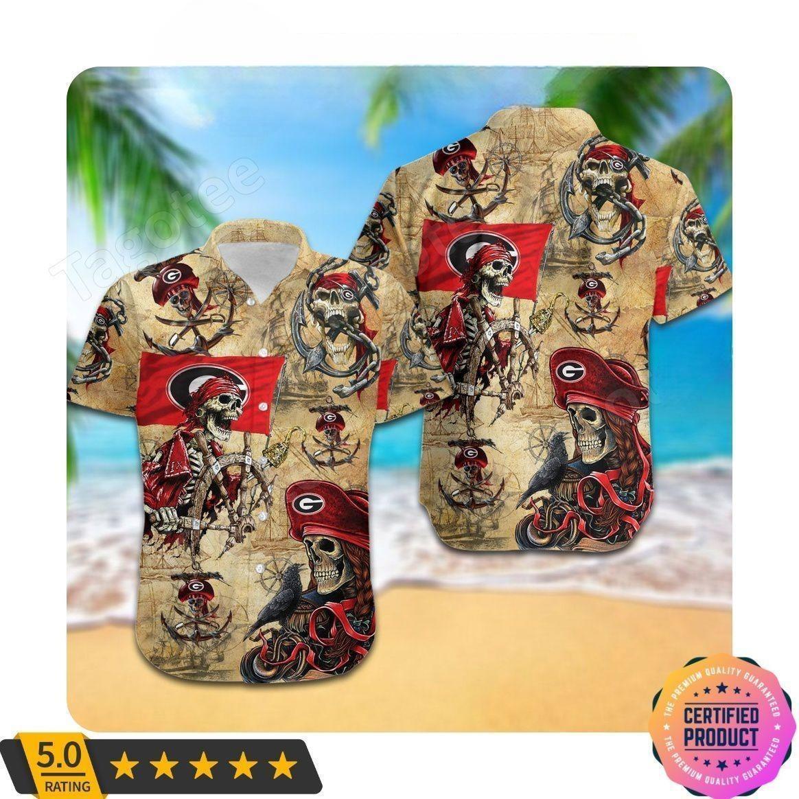 Georgia Bulldogs UGA Hawaiian Shirt Beach Lovers Gift