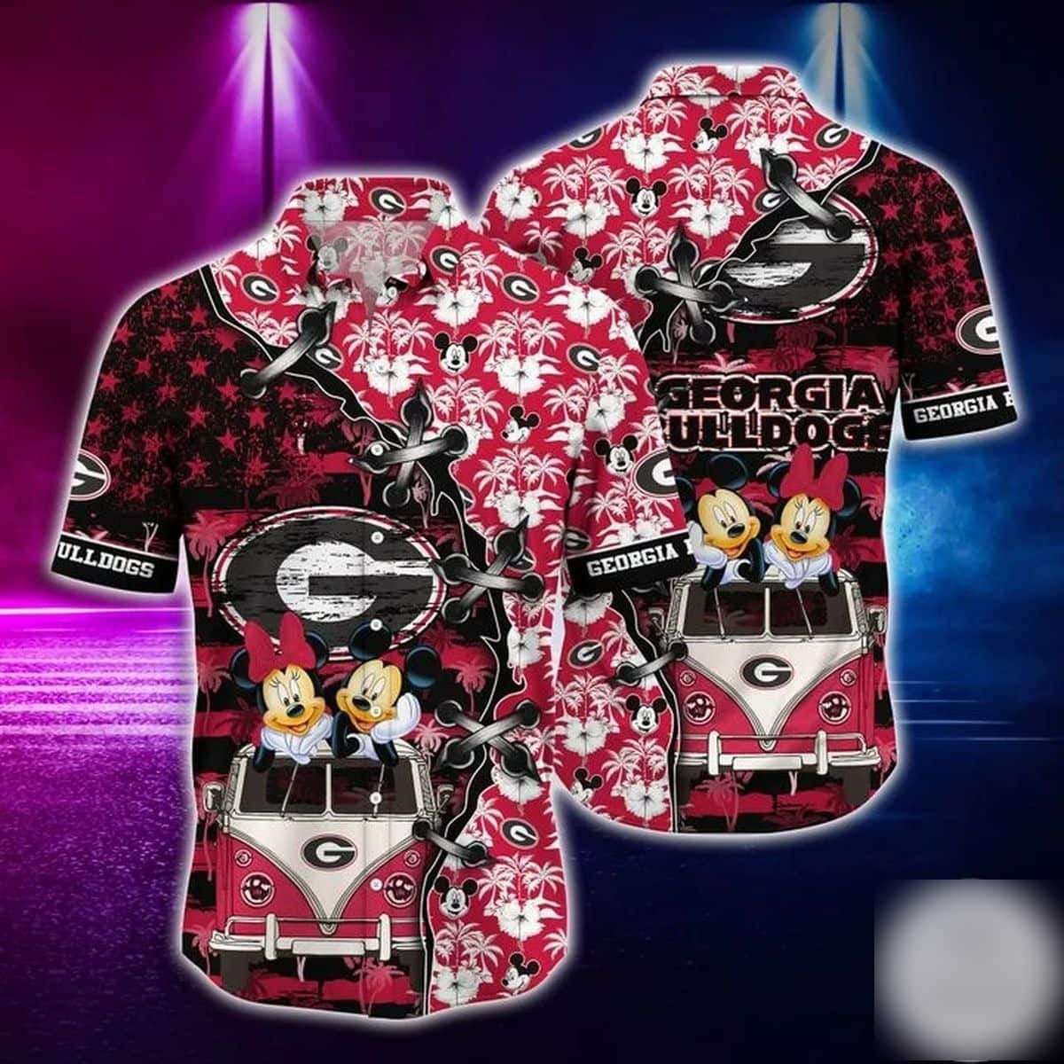 Mickey Mouse Georgia Bulldogs UGA Hawaiian Shirt Gift For Disney Lovers