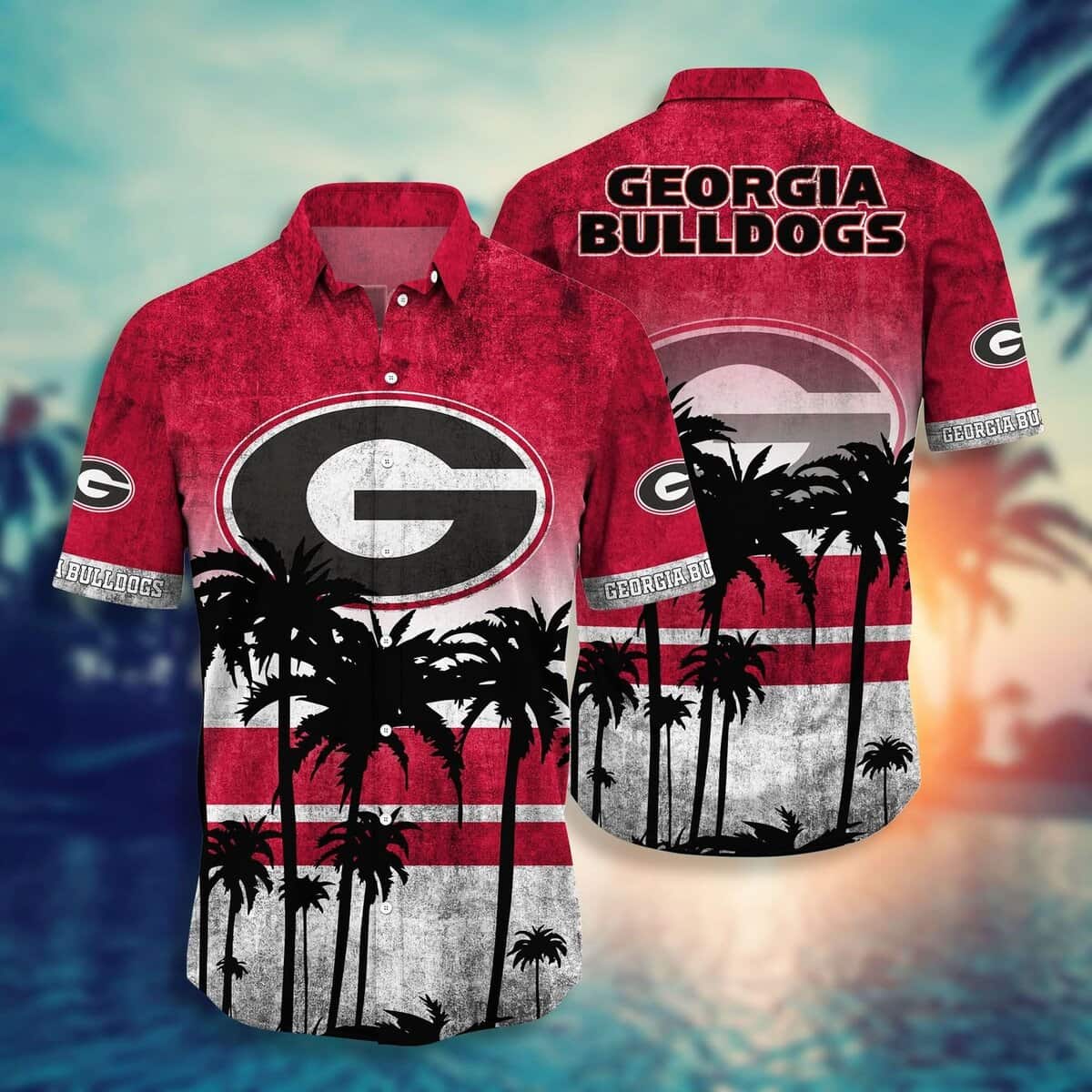 Summer Vibes Georgia Bulldogs UGA Hawaiian Shirt Gift For Beach Trip
