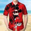 Red Aloha Mickey Georgia Bulldogs UGA Hawaiian Shirt Red Aloha Mickey Georgia Bulldogs UGA Hawaiian Shirt