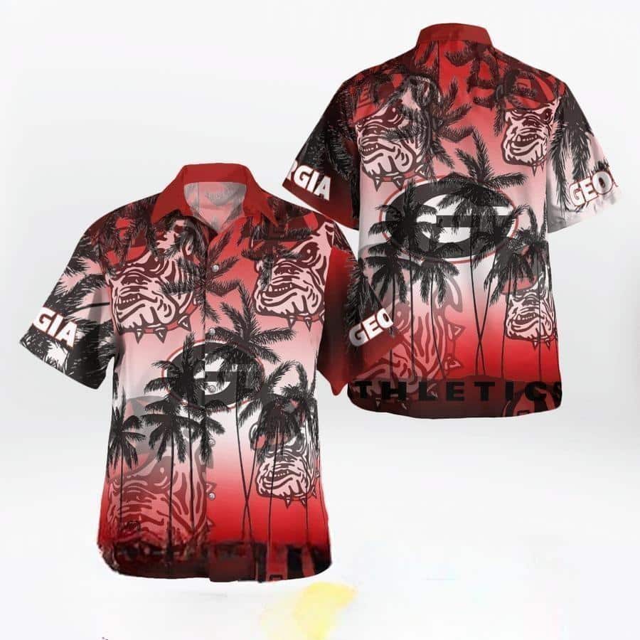 Summer Vibes Georgia Bulldogs NCAA Palm Tree UGA Hawaiian Shirt