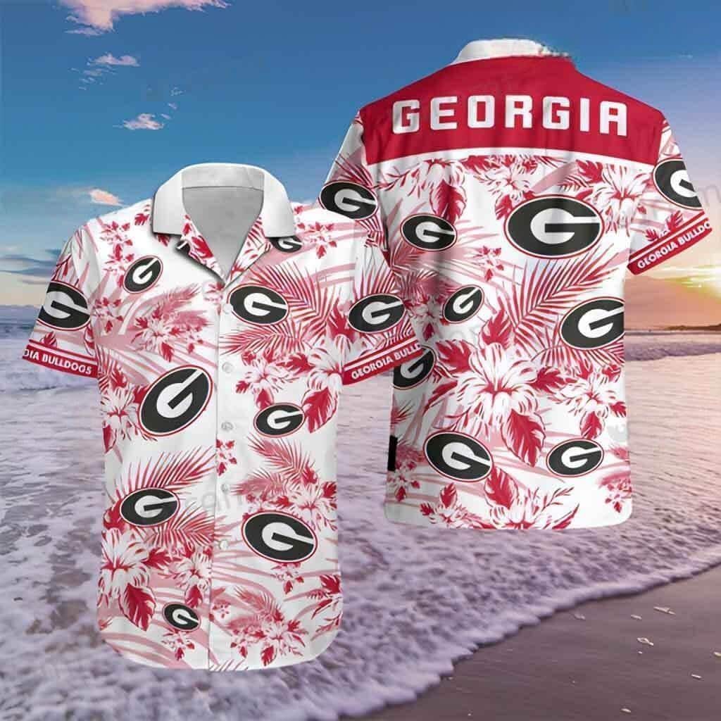 Georgia UGA Hawaiian Shirt Football Gift For Someone Going To Hawaii