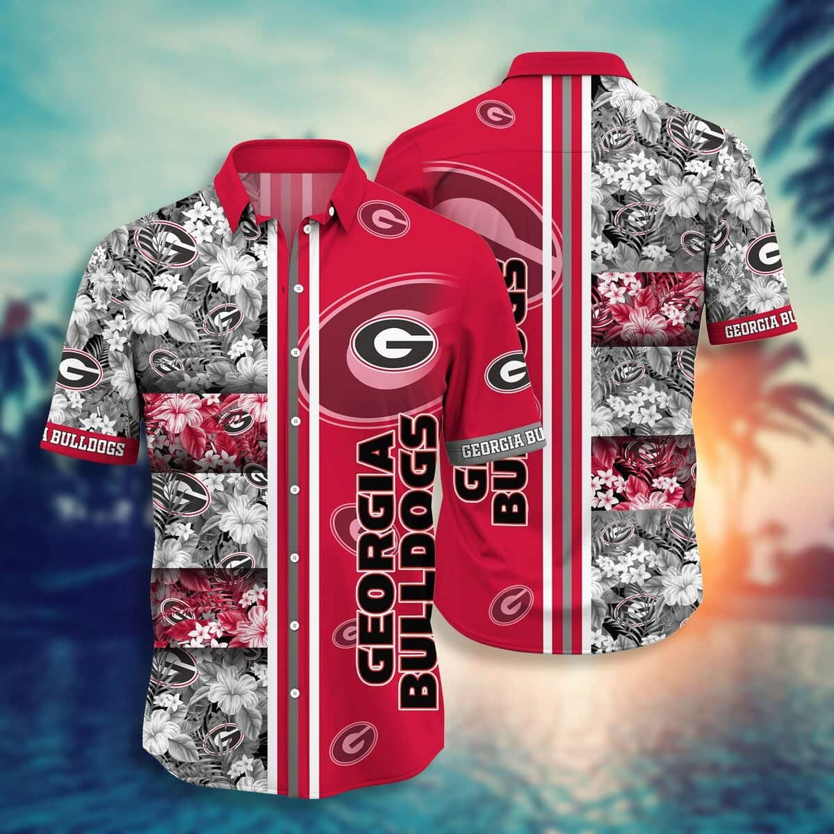 Georgia Bulldogs UGA Hawaiian Shirt Beach Gift For Football Fans