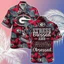 Stress Blessed And Georgia Bulldogs Obsessed UGA Hawaiian Shirt Beach Lovers Gift
