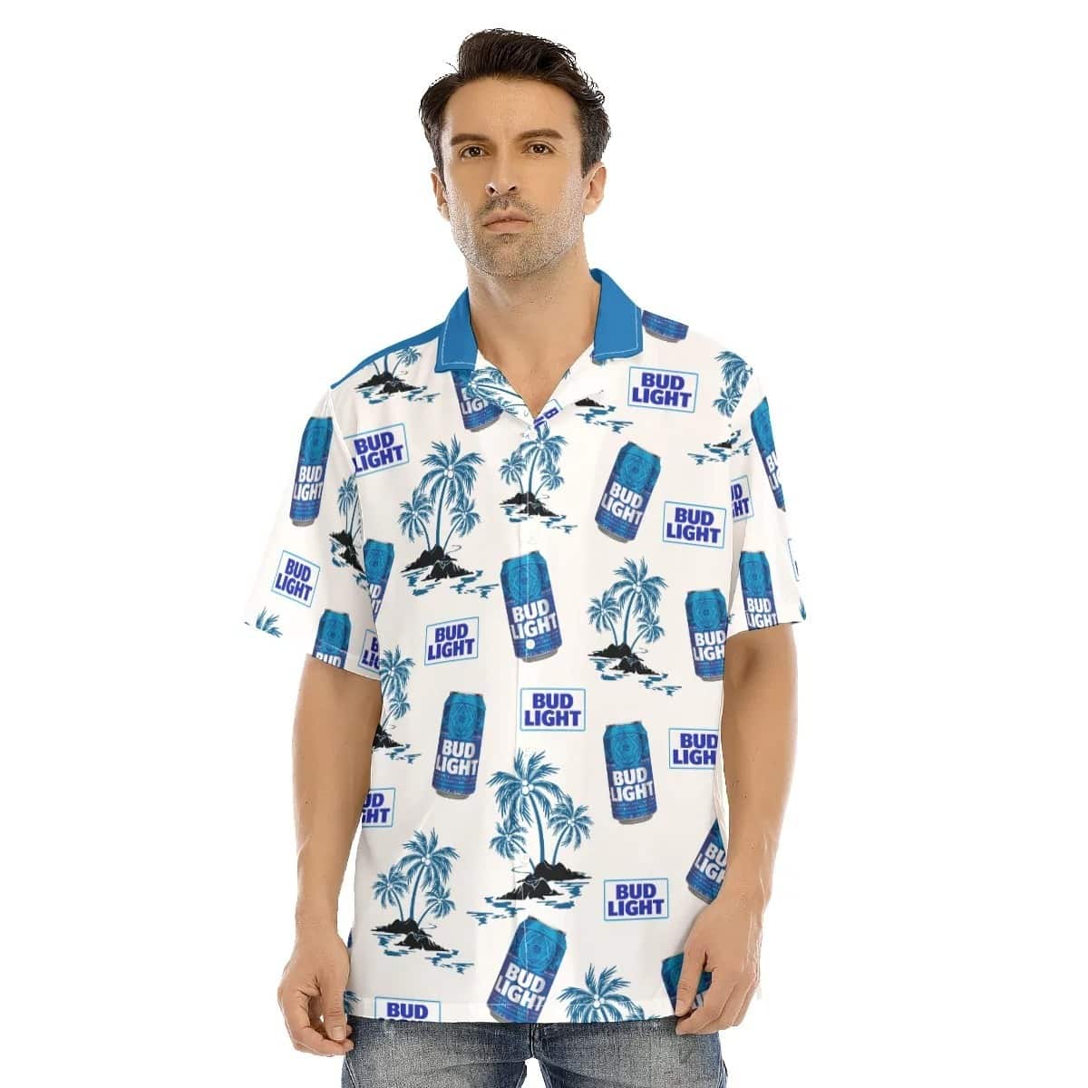 Bud Light Hawaiian Shirt Island Pattern Gift For Someone Who Loves The Beach