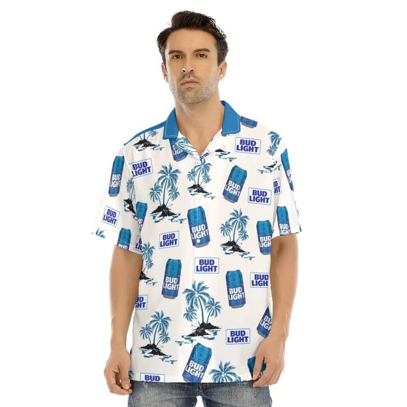 Bud Light Hawaiian Shirt Island Pattern Gift For Someone Who Loves The Beach Bud Light Hawaiian Shirt Island Pattern Gift For Someone Who Loves The Beach