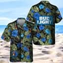 Bud Light Hawaiian Shirt Tropical Flowers And Palm Leaves Best Beach Gift Bud Light Hawaiian Shirt Tropical Flowers And Palm Leaves Best Beach Gift
