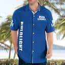 Blue Aloha Bud Light Hawaiian Shirt Beach Lovers Gift Blue Aloha Bud Light Hawaiian Shirt Beach Lovers Gift