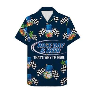 Race Day And Bud Light Beer Hawaiian Shirt Dirt Track Racing